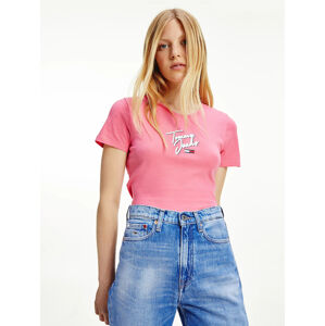 Tommy Jeans dámské růžové tričko